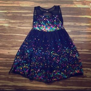 Rainbow sequined Speechless dress size 10